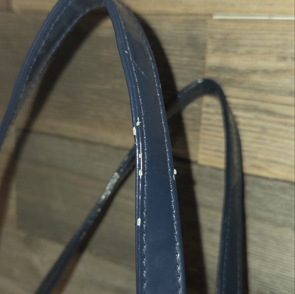 Vera Bradley Pink, Navy & Orange Tote Bag with Geometric Flower & Ruffle Design - Picture 8 of 9